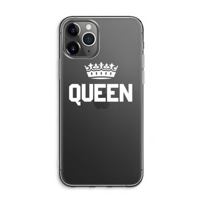 Queen zwart: iPhone 11 Pro Max Transparant Hoesje