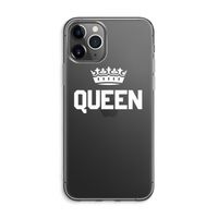 Queen zwart: iPhone 11 Pro Max Transparant Hoesje
