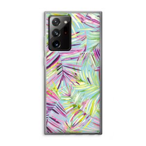 Tropical Palms Blue: Samsung Galaxy Note 20 Ultra / Note 20 Ultra 5G Transparant Hoesje