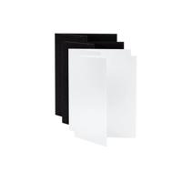 V-Flat Tabletop V-Flats - Small (12"x18") 2x white 2x black