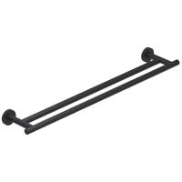 Handdoekrek IVY Dubbel Wandmodel 60 cm Mat Zwart PED IVY