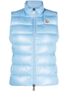 Moncler gilet Ghany à design matelassé - Bleu