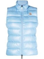 Moncler gilet Ghany à design matelassé - Bleu