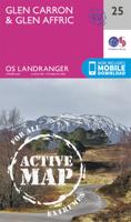 Wandelkaart 25 Landranger Active Glen Carron / Glen Affric | Ordnance Survey Wandelkaart 25 Landranger Active Glen Carron / Glen Affric | Ordnance Survey