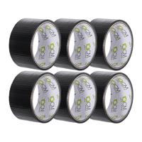 Duct tape - zwart - 6x rol - 48mm x 10m - binnen/buiten