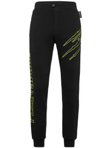 Plein Sport pantalon de jogging à lien de resserrage - Noir