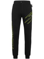 Plein Sport pantalon de jogging à lien de resserrage - Noir - thumbnail