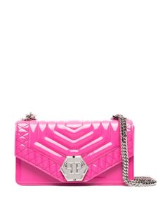 Philipp Plein sac porté épaule médium à plaque logo - Rose