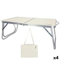 Vouwtafel Aktive Crème 60 x 25 x 40 cm (4 Stuks)
