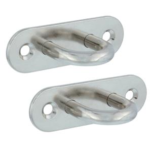 AMIG Oogplaat - 2x - 8 x 2.6cm - AISI 316 rvs - vastzetplaat - voor buiten