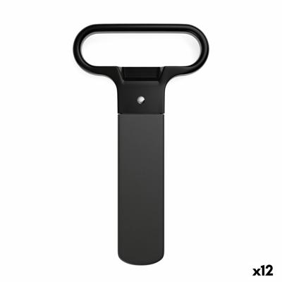 Flesopener Koala Basic Zwart Metaal 11 x 6,5 x 1 cm (12 Stuks)