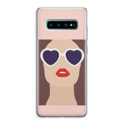 Red lips: Samsung Galaxy S10 Plus Transparant Hoesje