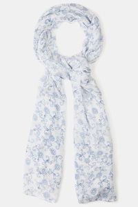 Ulla Popken Sjaal, bloemenranken, licht - Grote Maten