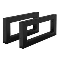 Wandhouder voor wastafel Set van 2 35x15 cm Zwart staal ML-Design - thumbnail