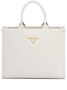 Prada sac cabas en cuir - Blanc