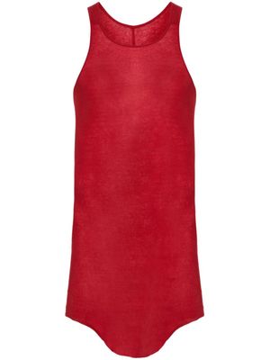 Rick Owens débardeur long en coton - Rouge