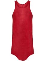 Rick Owens débardeur long en coton - Rouge