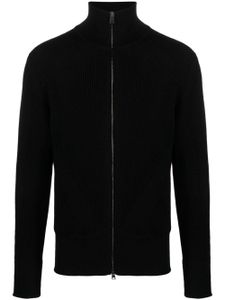 Nuur cardigan col montant en maille épaisse - Noir