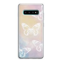 White butterfly: Samsung Galaxy S10 Plus Transparant Hoesje