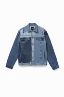 Upcycling denim jack - Unisex - BLUE - S - thumbnail