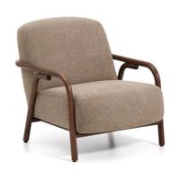 Kave Home Sylo fauteuil chenille Taupe donker Kave Home Sylo fauteuil chenille Taupe donker