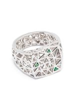 Tom Wood bague en argent sterling à empiècement en mesh - thumbnail