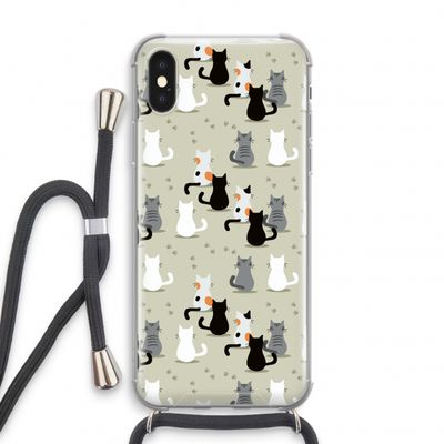 Katten: iPhone X Transparant Hoesje met koord