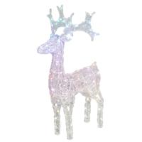Kerstverlichting figuur - rendier - 80 leds - regenboog kleuren -?45 x 16 x 75 cm