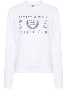 Sporty & Rich sweat SRAC en coton à logo imprimé - Blanc