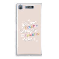 Right Place: Sony Xperia XZ1 Transparant Hoesje