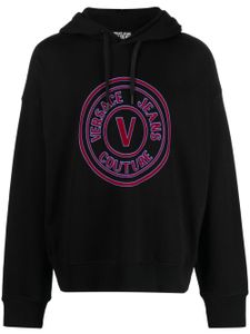 Versace Jeans Couture hoodie en coton à logo imprimé - Noir