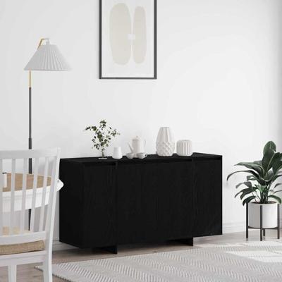 Dressoir Zwart eiken 135 x 41 x 69 cm Bewerkt hout
