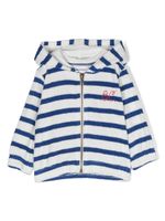 Bobo Choses hoodie rayé à logo brodé - Bleu