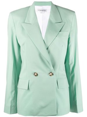 Victoria Beckham veste de costume à coupe légère - Vert