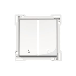 Niko Original centraalplaat voor tweevoudige rolluikdrukknop bright white