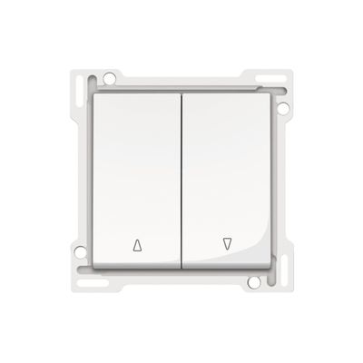 Niko Original centraalplaat voor tweevoudige rolluikdrukknop bright white