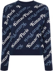 Kenzo pull Verdy à logo en intarsia - Bleu