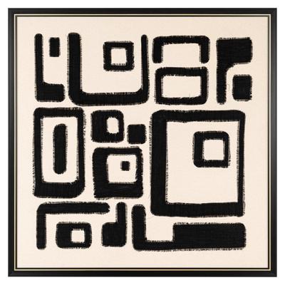 Muurkunst Shanita (Zwart/wit)