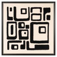 Muurkunst Shanita (Zwart/wit)