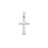 Gerhodineerd 925 Zilveren Hanger met Kruis - 38mm Hoogte | Stijlvol en Symbolisch Sieraad