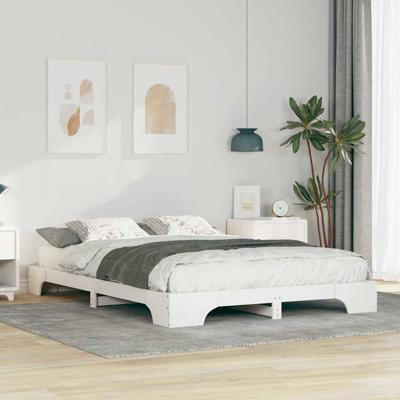 Bedframe met opslag Wit 140 x 210 cm Hout