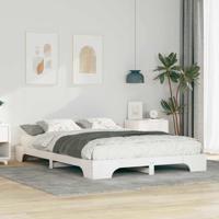 Bedframe met opslag Wit 140 x 210 cm Hout