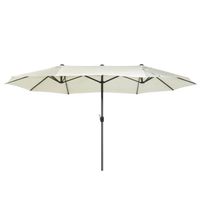 Beliani SIBILLA - Dubbele parasol-Beige-Polyester - thumbnail