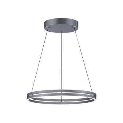 Paul Neuhaus Strakke hanglampPure E-Loop grijs Ø 70cm - 2551-15