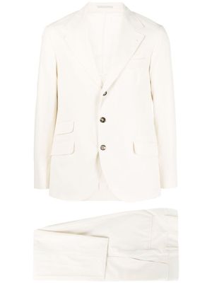Brunello Cucinelli costume à veste à simple boutonnage - Tons neutres