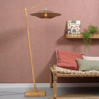 GOOD&MOJO Vloerlamp 'Bali' Medium, Bamboe, kleur Naturel/Zwart GOOD&MOJO Vloerlamp 'Bali' Medium, Bamboe, kleur Naturel/Zwart