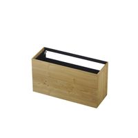 INK P2O Wastafelonderkast - 120x45x65cm - 2 lades - push 2 open - rechte opdekfronten MDF Fineer Natur 1259226