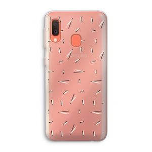 Hipster stripes: Samsung Galaxy A20e Transparant Hoesje