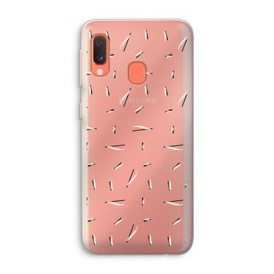 Hipster stripes: Samsung Galaxy A20e Transparant Hoesje