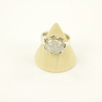 Zilveren Ring met Maansteen Maat 17,5 (Sterling Zilver 925)